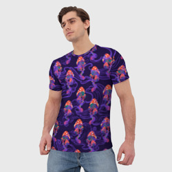 Мужская футболка 3D Грибы психоделика - фото 2