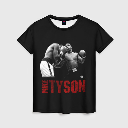 Женская футболка 3D с принтом Майк Тайсон | Mike Tyson, вид спереди #2