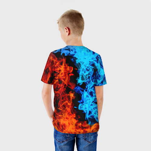 Детская футболка 3D Гром Бравл старс, Grom Brawl Stars огонь, цвет 3D печать - фото 4