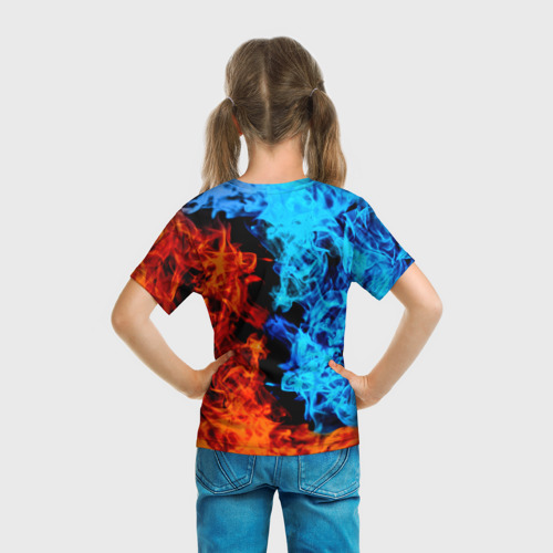 Детская футболка 3D Гром Бравл старс, Grom Brawl Stars огонь, цвет 3D печать - фото 6