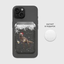 Картхолдер Magsafe магнитный Пивозавр новогодняя ночь - фото 2