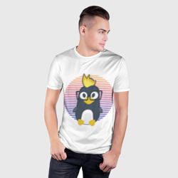 Мужская футболка 3D Slim Linux Tux пингвин. Талисман для програмистов - фото 2