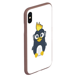 Чехол для iPhone XS Max матовый Linux пингвин. Талисман для программистов - фото 2