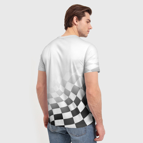 Мужская футболка 3D с принтом Suzuki, Сузуки Спорт, Финишный флаг, вид сзади #2