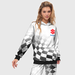 Женский костюм с толстовкой 3D Suzuki, Сузуки Спорт, Финишный флаг - фото 2