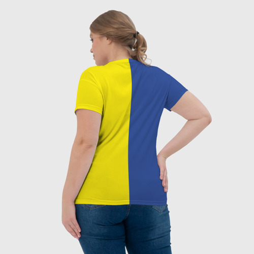 Женская футболка 3D ФК Ростов желто синие, цвет 3D печать - фото 7