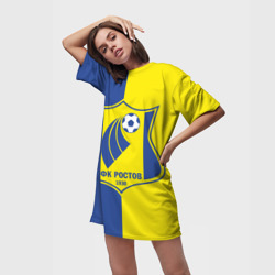 Платье-футболка 3D ФК Ростов желто синие - фото 2