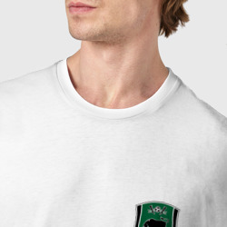 Футболка с принтом Краснодар ФК для мужчины, вид на модели спереди №4. Цвет основы: белый