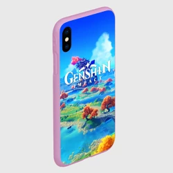 Чехол для iPhone XS Max матовый Мир Геншин Импакт world Genshin Impact - фото 2