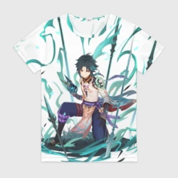 Женская футболка 3D Сяо имба Геншин Импакт imba Genshin Impact Xiao