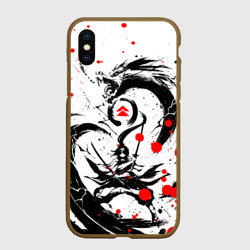 Чехол для iPhone XS Max матовый Ghost of Tsushima дракон на спине