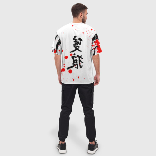 Мужская футболка oversize 3D Ghost of Tsushima дракон на спине, цвет 3D печать - фото 4