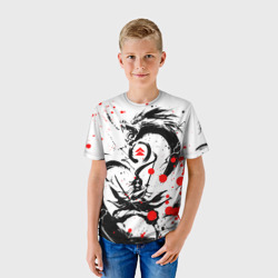 Детская футболка 3D Ghost of Tsushima дракон на спине - фото 2