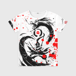 Детская футболка 3D Ghost of Tsushima дракон на спине