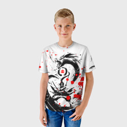 Детская футболка 3D Ghost of Tsushima дракон на спине - фото 2