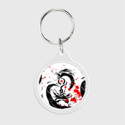 Брелок круглый Ghost of Tsushima дракон на спине