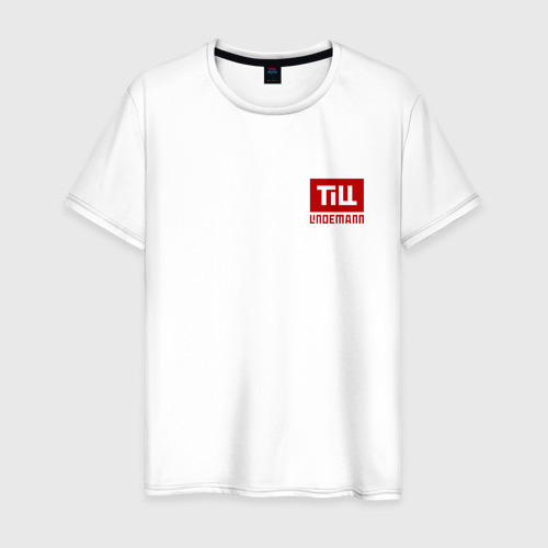 Мужская футболка из хлопка с принтом Till Lindemann new logo, вид спереди №1