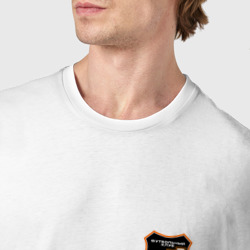 Футболка с принтом Футбольный клуб Урал для мужчины, вид на модели спереди №4. Цвет основы: белый