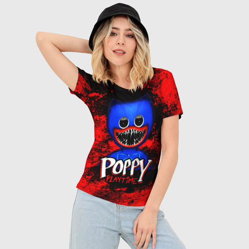 Женская футболка 3D Slim Poppy Playtime Поппи плэй тайм, цвет 3D печать - фото 3