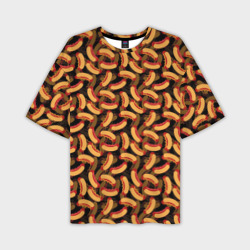 Мужская футболка oversize 3D Хот-Доги Hot Dogs