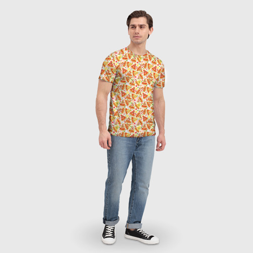 Мужская футболка 3D Пицца Pizza, цвет 3D печать - фото 5