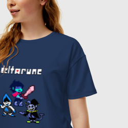 Женская футболка хлопок Oversize Deltarune Дельтарун - фото 2