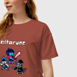 Женская футболка хлопок Oversize Deltarune Дельтарун - фото 2