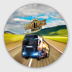 Круглый коврик для мышки Euro Truck Simulator