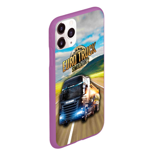 Чехол для iPhone 11 Pro Max матовый Euro Truck Simulator, цвет фиолетовый - фото 3