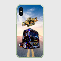 Чехол для iPhone XS Max матовый Euro Truck Simulator Евро Трек Симулятор