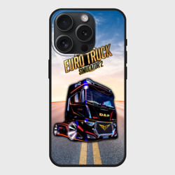 Чехол силиконовый для Apple iPhone 15 Pro матовый Euro Truck Simulator Евро Трек Симулятор