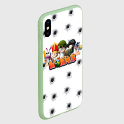 Чехол для iPhone XS Max матовый Worms/червяки - фото 2