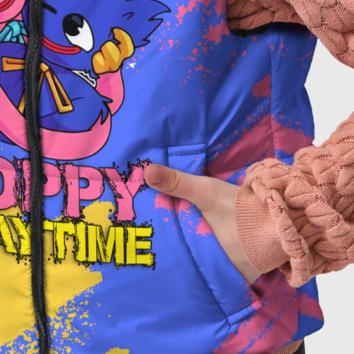 Детский жилет утепленный 3D Huggy Wuggy and Kissy Missy Poppy Playtime, цвет черный - фото 6