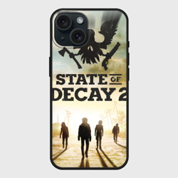 Чехол силиконовый для Apple iPhone 15 матовый Poster State of Decay +спина