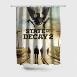 Штора 3D для ванной Poster State of Decay +спина