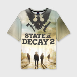 Женская футболка oversize 3D Poster State of Decay +спина