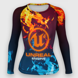 Женский рашгард 3D Unreal Огонь
