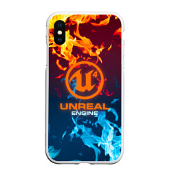 Чехол для iPhone XS Max матовый Unreal Огонь