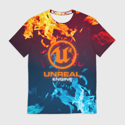 Мужская футболка 3D Unreal Огонь