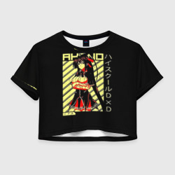 Женская футболка Crop-top 3D Акэно - Демоны старшей школы