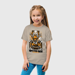 Детская футболка хлопок Олень хипстер в кресле - фото 2