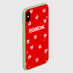 Чехол для iPhone XS Max матовый Новогодний свитер Roblox Роблокс новый год 2022 - фото 2