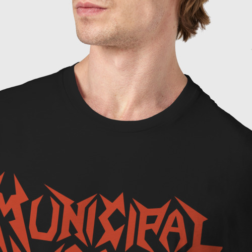 Мужская футболка хлопок Municipal Waste - environmental disaster колдун, цвет черный - фото 6