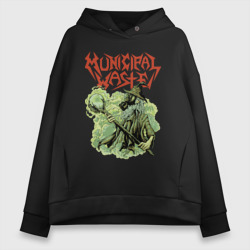 Женское худи Oversize хлопок Municipal Waste - environmental disaster колдун