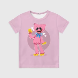 Детская футболка 3D Kissy Missy Poppy Playtime Поппи плейтайм Кисси Мисси