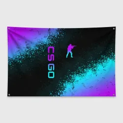Флаг-баннер CS GO neon symbol style skin КС Го неон