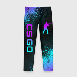 Детские леггинсы 3D CS GO neon symbol style skin КС Го неон