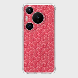 Чехол для Huawei Pura 70 Pro Моя Любовь сердечки паттерн