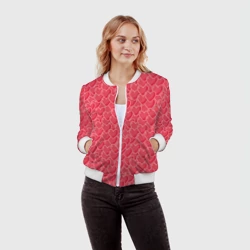 Женский бомбер 3D Моя Любовь сердечки паттерн - фото 2