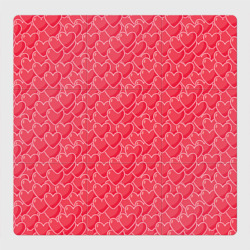 Магнитный плакат 3Х3 Моя Любовь сердечки паттерн